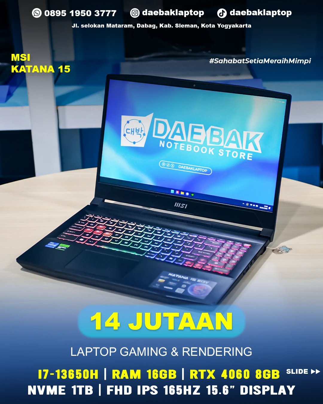 laptop gaming ASUS TUF A15  RTX3050 i7-12700H